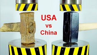 HYDRAULIC PRESS VS CHINESE AND AMERICAN ITEMS