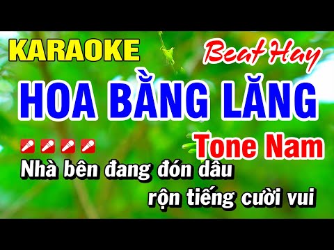 Karaoke Hoa Bằng Lăng (Beat Hay) Nhạc Sống Tone Nam | Hoài Phong Organ