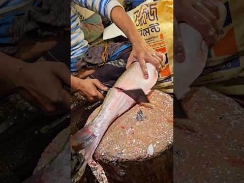 Amazing Silver Carp Fish Cutting Skills In Bangladesh Local Fish Market By Expert Cutter #shorts