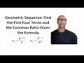 Geometric Sequences and Ratios
