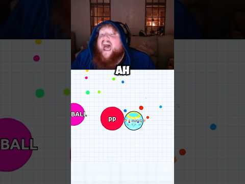 CaseOh INSANE Play in Agario | TOP 1 #caseoh #caseohfunnymoments #shorts #agario #funny #clips