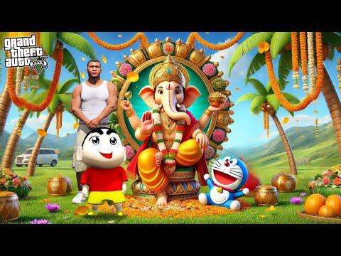 Gta 5 !! Shinchan & Franklin Celebrate Vinayagar Chaturthi Festival In Gta 5