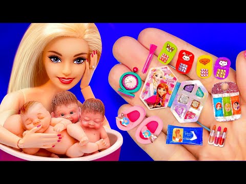 16 DIY Miniatures for a Baby Doll and Barbie Doll make up hacks and crafts / Doll funny video