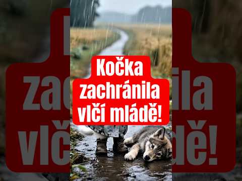 Kočička zachránila život malému vlkovi!
