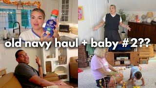 vlog: family hangout, old navy try on haul, baby #2?