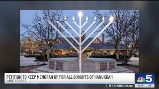 Residents launch petition to keep Lake Forest menorah up for all 8 nights of Hanukkah