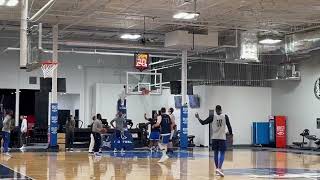 Luka Doncic in the face of Boban Marjanovic