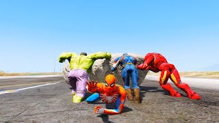 Spider Man in Danger! Can Hulk, Iron Man & Captain Save Him 🤯💥 #gta5