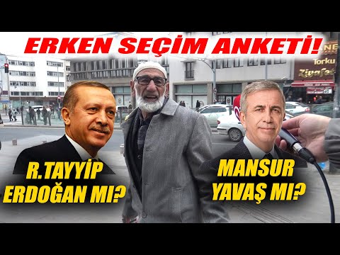 Erdoğan mı Mansur Yavaş mı? Kesintisiz Sayaçlı Erken Seçim Anketi!