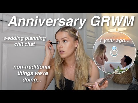 GRWM for my 1yr engagement anniversary! (wedding chit chat + updates)