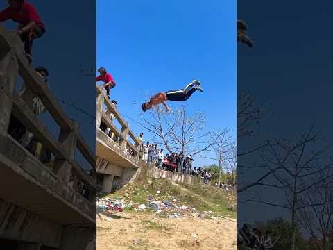 Reverse? jump stunt #viral #shortsvideo #flipsinpublic #youtube #shorts #support?