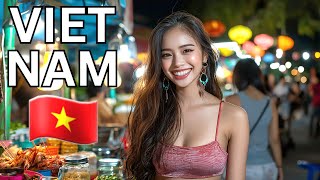 🇻🇳🤯🌶 DA NANG VIETNAM, $1 CHEAP STREET FOOD AND CLOTHES IN DA NANG NIGHT MARKET,  WALKING TOU, 4K HDR