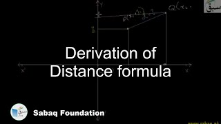 Derivation of Distance formula