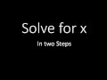 Solving Two-Step Equations