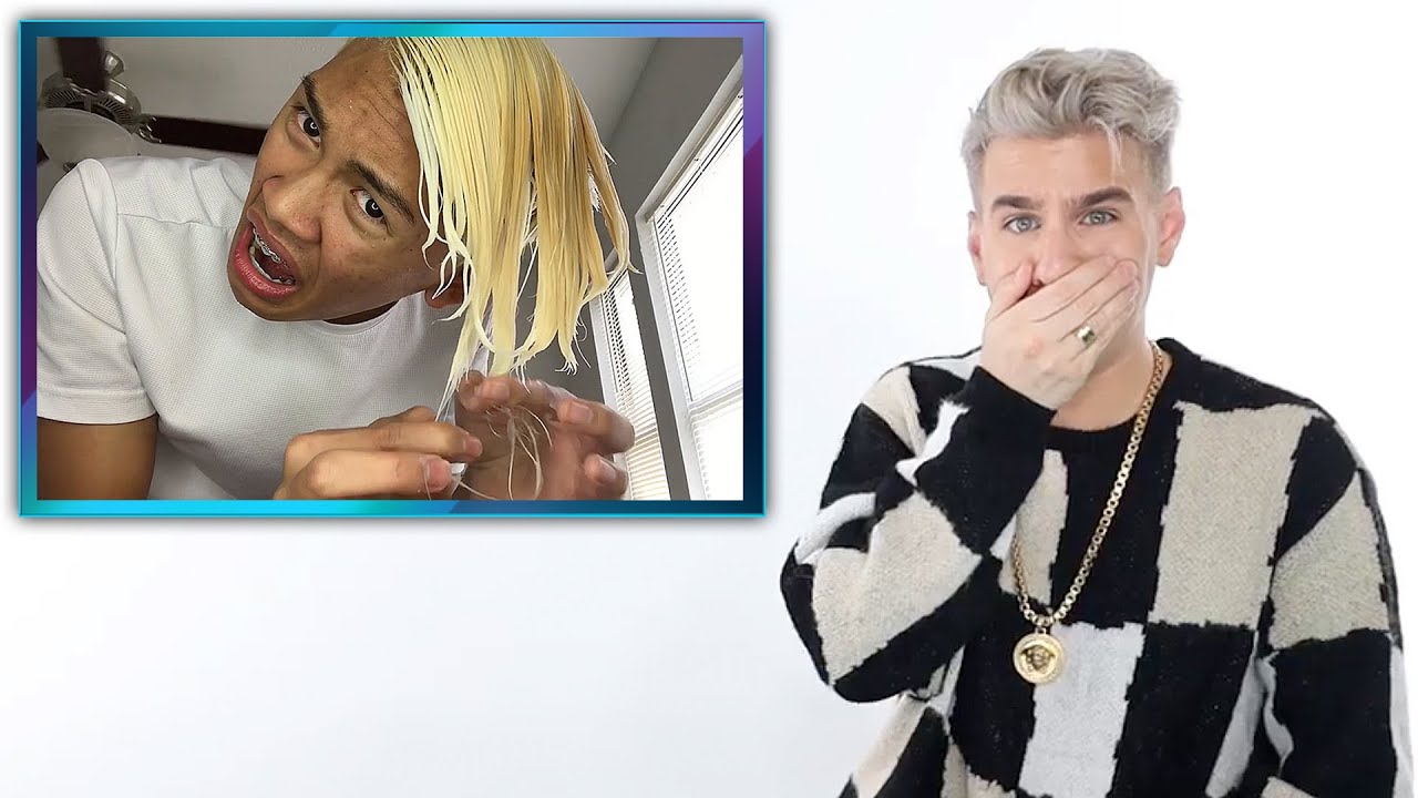 Hairdresser reacts to people bleaching their hair till it falls off