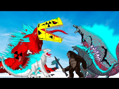 Evolution Of BURNING SHIMO RADIATION  Vs Team Godzilla Earth : MONSTER BATTLE | ANIMATION