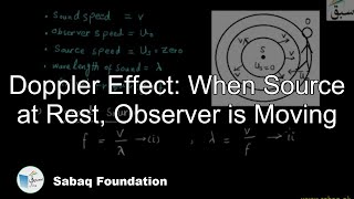 Doppler Effect: When Source at Rest, Observer is Moving