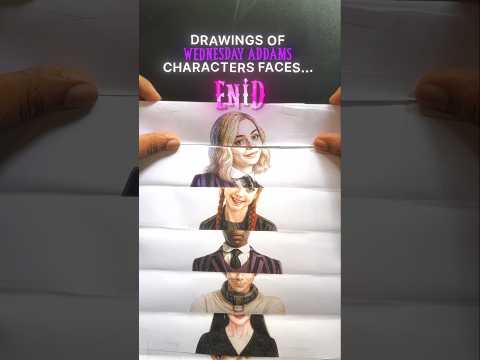 All Faces Of Wednesday Characters Drawings 🤯🔥