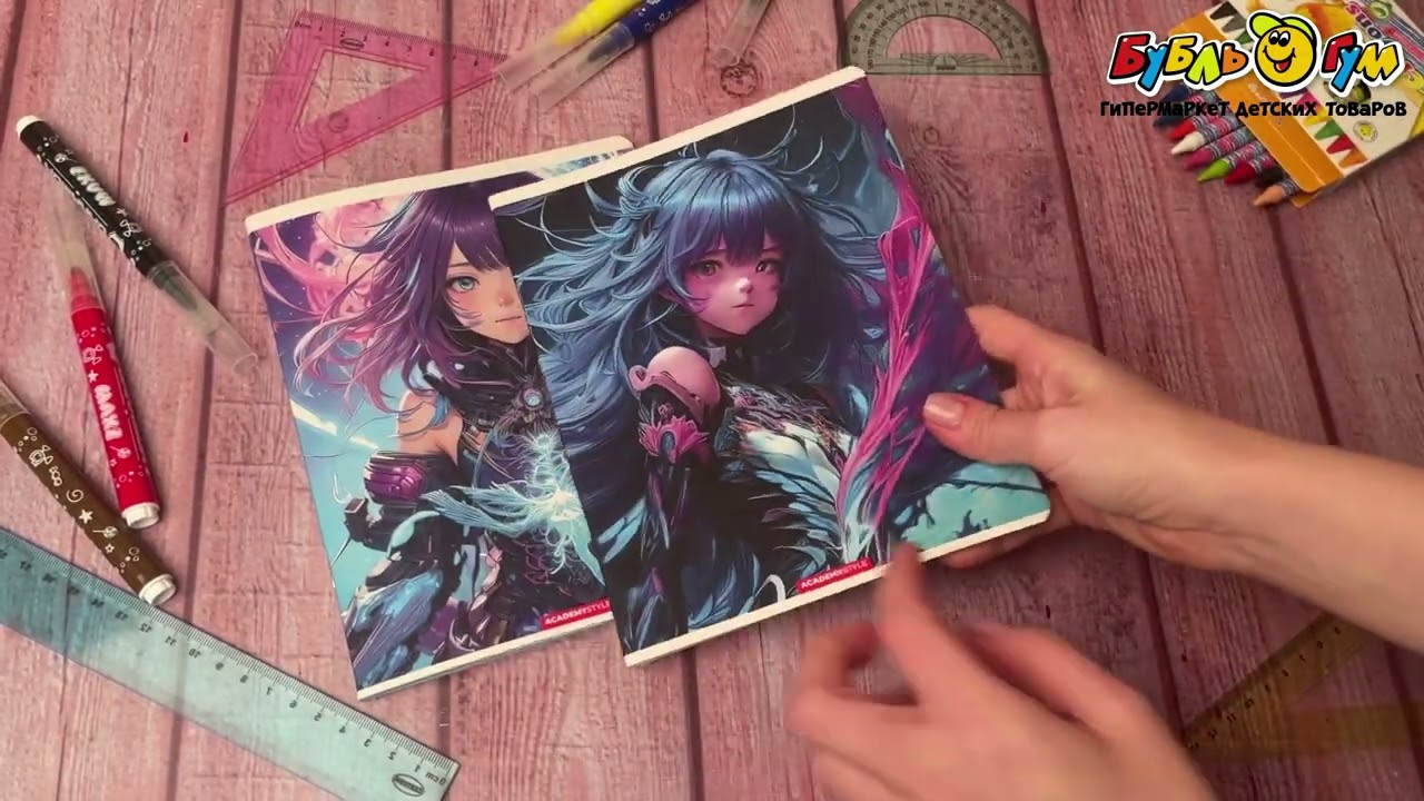 Тетрадь Волшебные воительницы клетка 48л в ассортименте - видео