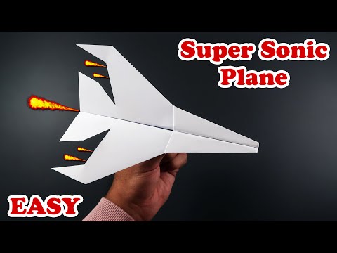 How to make a Paper Plane EASY that FLY FAR | Super Sonic Plane | Best Paper Airplane That Flies Far