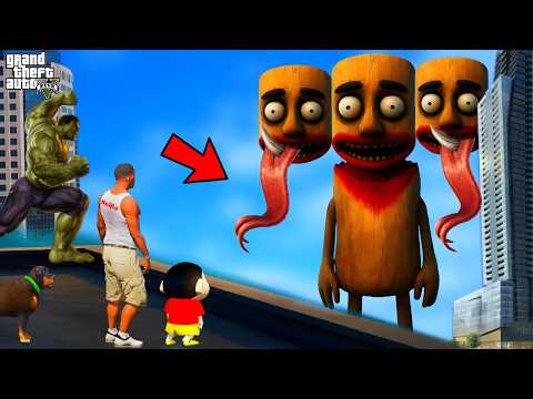 GTA V : Franklin & Shinchan Fight With TUNG TUNG TUNG SAHUR in GTA V ! in Telugu