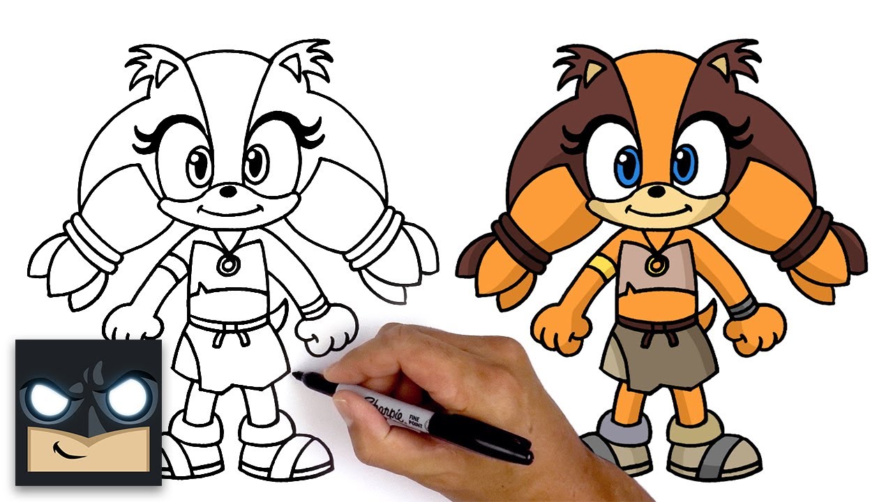 How To Draw Sticks the Badger - Sonic Boom
