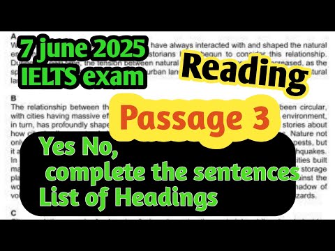ielts reading  tips and tricks 2025  || 7 june ielts exam reading language PSG 3