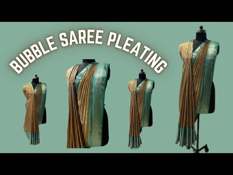 Easy Bubble Saree Pleating in Tamil |Fluffy Center pleats🤩