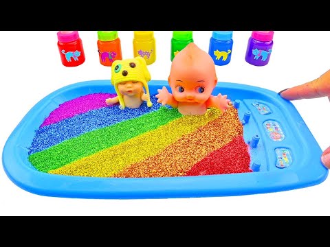 Mixing All My Slime Glitter Into Rainbow Bathtubs Cutting ASMR | Best compilation video