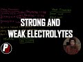 Understanding Strong and Weak Electrolytes