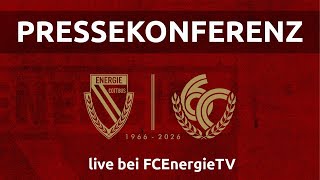 Pressekonferenz nach der Drittligapartie \\ FC Energie Cottbus vs. Jahn Regensburg
