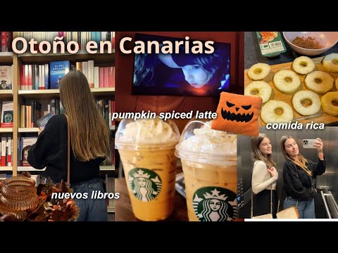 Romantizando el OTOÑO en Canarias 🇮🇨🍂🏝️ pumpkin spiced latte, libros y comida otoñal