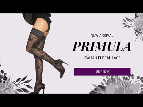 Floral Lace Stockings That Stay Up Without a Garter Belt