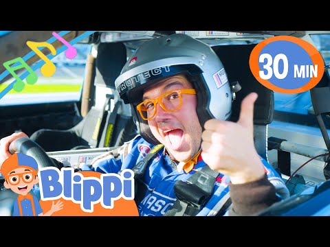 Vroom Vroom Race Car Song! | 30 Mins of Blippi Songs & Music Videos | Healthy Habits for kids