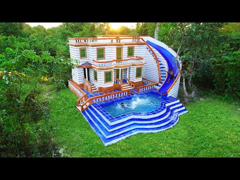 [Full Video] Building Creative Greate Water Slide Park To Swimming Pool & Beautiful Villa House