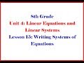 Solving Systems of Equations