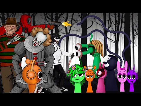 Sprunki incredibox horror vs Pennywise, Freddy Krueger, Deadpool, Jeff Killer - Drawing Cartoons 2