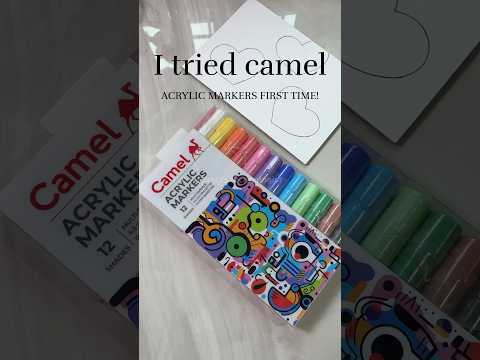 I Tried Camel Acrylic Markers First Time!🤩 #art #camel #markers #acrylicmarkers #shorts #artideas