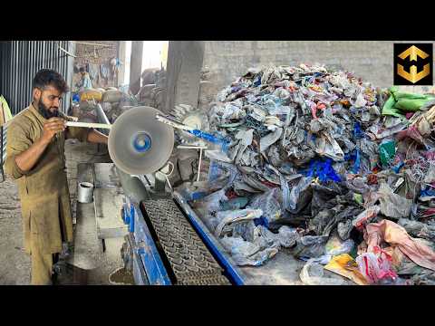 Waste Million Plastic polythene bags convert into Pet Pipes |  Factory Mass Production
