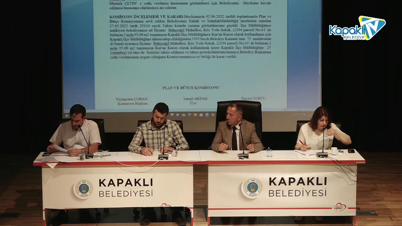 Kapaklı Belediyesi Haziran Ayı Meclis 2. Oturum