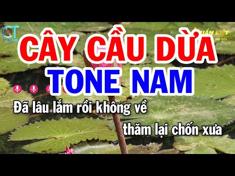 Karaoke Cây Cầu Dừa Tone Nam ( Dm ) Nhạc Sống Tuấn Kiệt