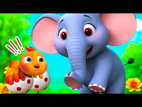 ஒரு குண்டு யானை உலா வருகுது Ek Mota Haathi ghoomne chala - tamil rhymes by Jugnu Kids Tamil