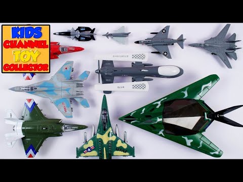 Lets Learn Fighter Jets Names & Sounds for Kids + More Fun Toy Videos