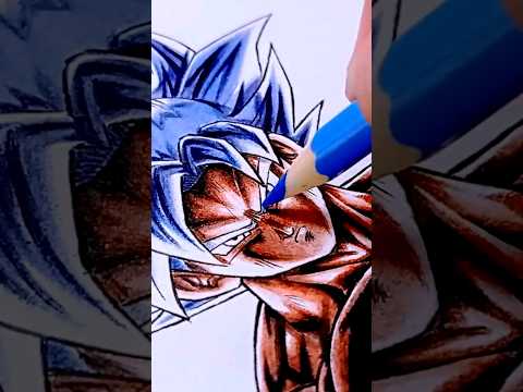 CÓMO DIBUJAR A GOKU MUI 🔥 #dragonballsuper #dibujazos