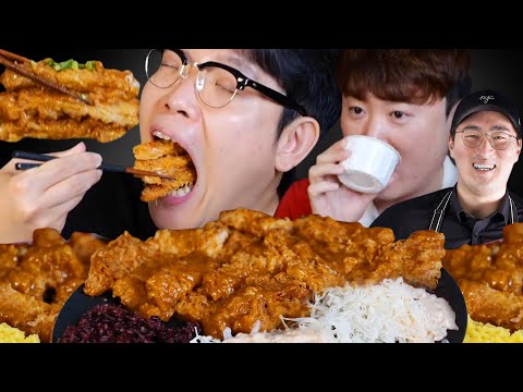 소스에 흠뻑 젖은 축촉하고 부드러운 경양식 돈까스 추억의 그 맛 극락 먹방 feat.엠브로 ASMR PORK CUTLET MUKBANG