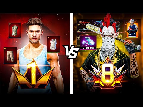PRIME Lvl 1 ID vs PRIME Lvl 8 ID 😱 NOOB Into PRO ₹10,000,00 COLLECTION- FREE FIRE 🔥