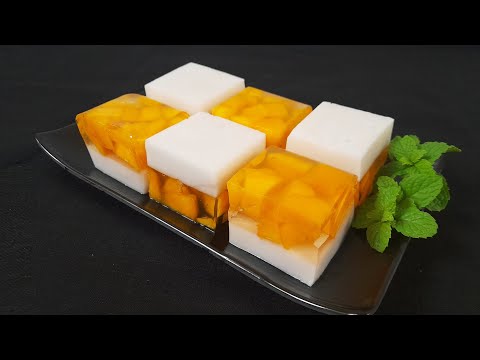 သရက်သီး အုန်းနို့ကျောက်ကျော ထိုးနည်း | Mango Coconut Jelly