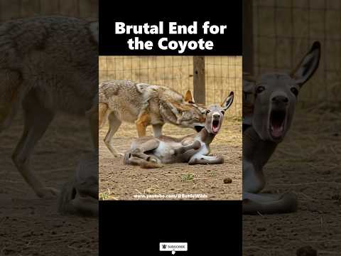 Donkey Foal Almost Eaten Alive‼️ Brutal End for the Coyote #donkey #coyote