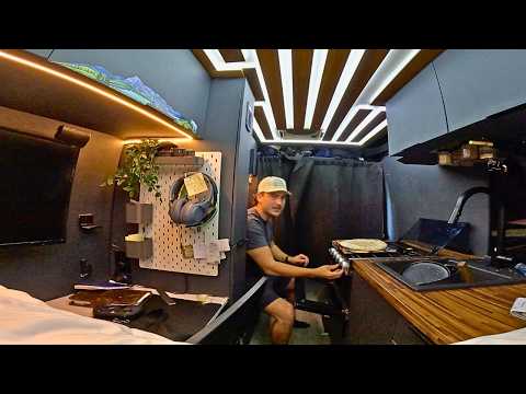 STEALTH Camping on a City Street In My Van | Made Pizza