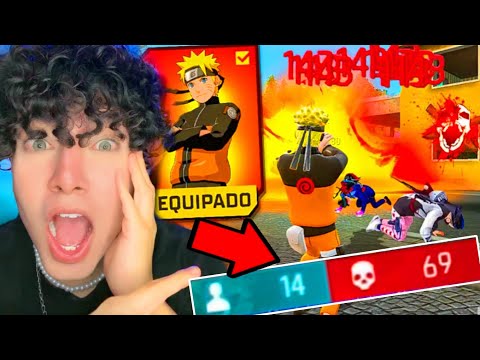 ME HAGO LA MEJOR PARTIDA CON LA SKIN DE NARUTO😱 EN FREE FIRE